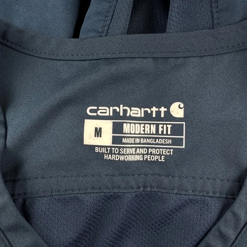 Carhartt Force Modern Fit Scrub Set Navy Blue V-Neck Top Cargo Pants Womens M/L
